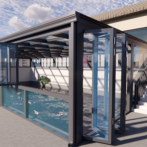<span class=keywords><strong>Solarium</strong></span> 4 saisons <span class=keywords><strong>solarium</strong></span> véranda cadre en alliage d'aluminium toit en verre isolant résidentiel appartement cour parc applications - Product Image 4