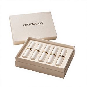 Boîte cadeau cosmétique magnétique doublée de satin, pliable, en carton rigide, pour rouge à lèvres et maquillage - Product Image 1