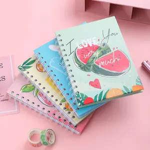 Variety Strawberry Watermelon Coil Binding Student Writing Hardcover Paper Notebook