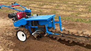 Self-Propelled 10-40cm Width 50cm-1m Depth Hand-Held <strong>Digger</strong> for Pipeline/Cable <strong>Trenching</strong> Dual Single Chain Engine Gear Core - Product Image 5