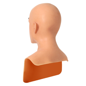 Máscaras de silicona para Cosplay de cara de hombre joven para mascarilla divertida de travesti, tocado de maquillaje, forma de pecho realista - Product Image 4