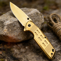 Couteau de poche pliant à lame noire de haute qualité |   Couteau de poche EDC avec manche en aluminium pour le camping et les activités de plein air