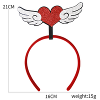 Serre-tête personnalisé en forme de cœur avec plumes rouges duveteuses, bandeau à cœurs scintillants multiples pour enterrement de vie de jeune fille, déguisement d'anniversaire