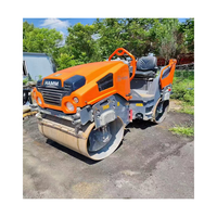 Machines de construction HAMM HD30 d'origine américaine d'occasion roue de haute qualité 3 tonnes mini rouleau compresseur