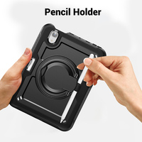 Étui robuste antichoc en TPE pour iPad Mini 7 A17 Pro 2024 8.3 pouces avec poignée et béquille rotative
