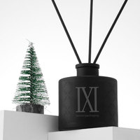Flacon diffuseur de parfum en verre noir mat de luxe, cylindre court, 100/150/200 ml, vide, pour emballage de parfum d'ambiance domestique