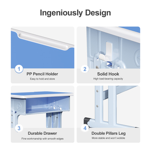 Chiều Cao Có Thể Điều Chỉnh Nghiên Cứu Bảng Và Ghế Đặt Cho Trẻ Em Bằng Gỗ Nội Thất Trường Học Sinh Viên Bàn Và Ghế Đặt Cho Lớp Học - Product Image 6