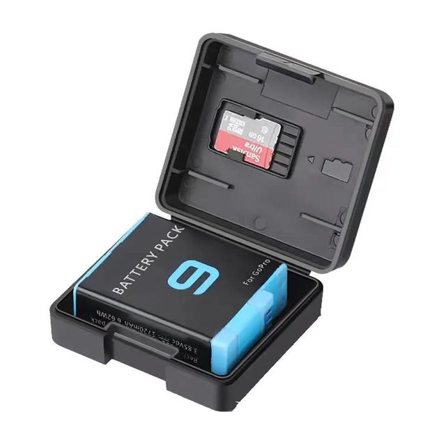 Factory Lightweight Plastic Battery Box for GoPro Hero 13/12/11/10/9/8/7 Battery Case with TF Card & for Micro SD Card Storage