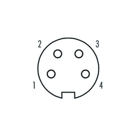 Connecteur mâle M16 4 broches vers adaptateur connecteur femelle M16 4 broches