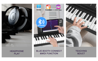 Music Instrument Digital Piano Folding Portable Electronic Piano 88 Keys Keyboard
