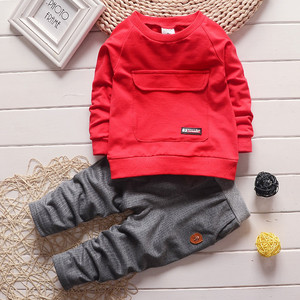 Ropa de calle para niños más barata, conjunto de 2 piezas con bolsillos grandes, suéter de manga larga, ropa para niños, conjuntos para niños, ropa infantil 2022 - Product Image 5