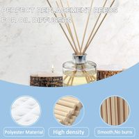Pack de recharge en vrac pour diffuseur à bâtonnets en fibre blanche, diffuseur à diffusion uniforme, pack personnalisé de bâtonnets en fibre, recharge de bâtonnets en rotin