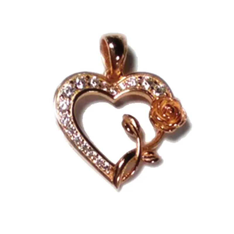 Jasen Jewelry Custom Made Fashion Sterling Silver Cubic Zircon Stones Love Shape Heart Pendant