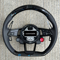 Volant à fond plat en fibre de carbone de haute qualité avec écran LED pour Volkswagen Golf 6 MK6 Golf 7 MK7 GTI Jetta Passat Polo