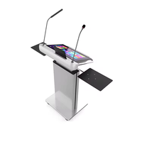 Podio digital escolar para sala de conferencias; púlpito de iglesia con elevación eléctrica; atril de aluminio