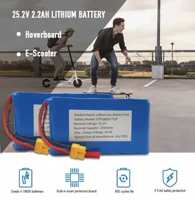 Paket baterai Li ion isi ulang OEM untuk skuter listrik 2500mAh 6000mAh 25.2v 7S1P 3.7v baterai 18650 mAh ion litium 3500