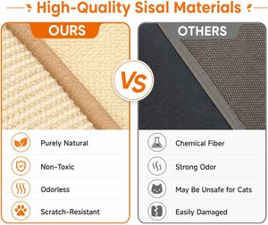 Nouveau Lit-griffoir pour chat en sisal pour intérieur, résistant à l'usure, anti-miettes, anti-griffures, chaise-griffoir pour chat en sisal naturel - Product Image 5