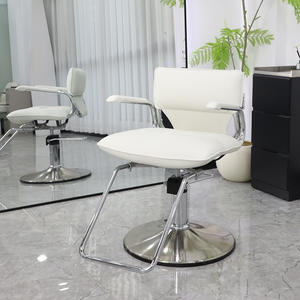 Chaise de salon de coiffure moderne en métal, chaise de barbier pivotante simple pour usage extérieur et hôtelier, pompe hydraulique professionnelle - Product Image 1