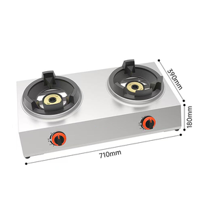 Cuisinière à <span class=keywords><strong>gaz</strong></span> double brûleur de haute qualité et robuste, à haut rendement thermique, idéale pour la cuisine et le camping - Product Image 2