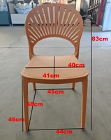 Chaises de café en plastique colorées de style moderne, chaise d'extérieur pour café, chaise de jardin, chaise de loisirs d'extérieur