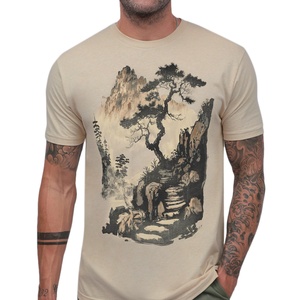 T-shirts à manches courtes pour hommes, motif spatial lumineux UV, collection été, 100 % polyester et coton mélangé, logo personnalisé, respirant, tricot 3D - Product Image 2