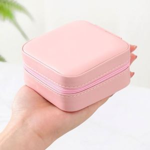 Custom Small Travel Jewelry Case, Jewellery Organizer <b>Box</b>, Portable Travel Jewelry <b>Storage</b> <b>Box</b> Zipper PU Leather Organizer - Product Image 6