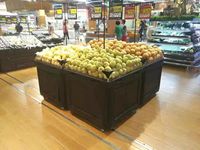 Supermarkt Display Rekken Volledig Plastic Vers Product Display Rekwisieten Plastic Eiland Display Rekken Voor Fruit En Groenten