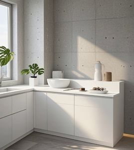 Armoires de cuisine en bois en gros, RTA, style shaker, blanches - Product Image 2