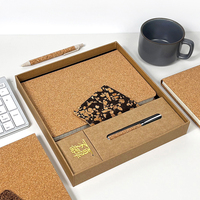 Carnet de notes en liège et marc de café écologique personnalisé coffret cadeau avec boucle Logo personnalisé Journal de réunion d'affaires