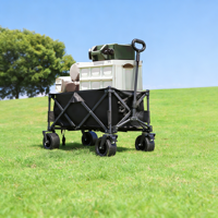 Chariot de camping pliable en métal Door Mate, chariot tout-terrain, capacité de charge de 200 kg, rangement étanche de 230 L, 95x101x58 cm