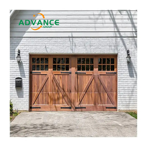 Portes de garage en bois de cèdre espagnol sur mesure 16X8, style bois sculpté <span class=keywords><strong>à</strong></span> la main, portes de garage en acier <span class=keywords><strong>à</strong></span> grain de bois usagé <span class=keywords><strong>à</strong></span> <span class=keywords><strong>vendre</strong></span> - Product Image 1