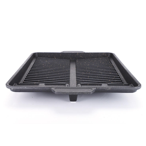 Parrilla Portátil Cuadrada <span class=keywords><strong>para</strong></span> BBQ con Revestimiento Antiadherente de <span class=keywords><strong>Piedra</strong></span> Médica y Doble Asa <span class=keywords><strong>para</strong></span> Asar <span class=keywords><strong>Carne</strong></span> en Interiores y Exteriores - Product Image 2