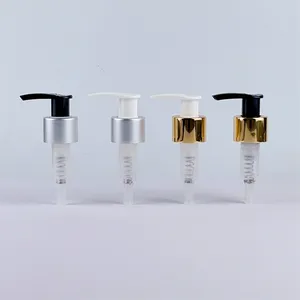 Gratis Monster 24/410 Aluminium Glanzend Goud Lotion Pomp Mat Zilver Lange Nozzle Switch Lock Dispenser Pomp Cosmetische Fles Pomp