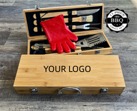 Ensemble barbecue 11 pièces avec brochettes et gants, livraison gratuite, cadeau pour garçons d'honneur, cadeau barbecue, cadeau fête des pères