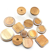 Couvercles à pression en bois personnalisés avec joint en silicone, bouchons hermétiques et étanches pour bocaux en verre pour le stockage des aliments