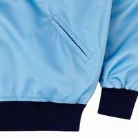 Blouson Bomber en Satin de Nylon Bleu Clair Personnalisé avec Patch Lettres Streetwear OEM Vente en Gros |   Blouson bomber pour homme
