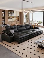 Leder-Ecksofa Luxus-Sofagarnitur Möbel Echtes Leder-Couch Wohnzimmermöbel