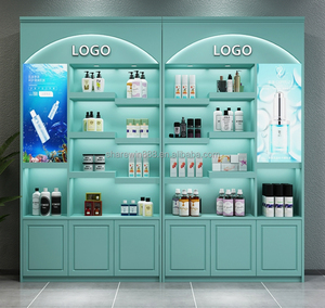 Sharewin Tùy Chỉnh Bằng Gỗ Tường Mỹ Phẩm Kệ Hiển Thị Tủ Và Trang Điểm Cho Showcase Cho Cửa Hàng Bán Lẻ Tùy Chỉnh Hiển Thị Kệ - Product Image 5