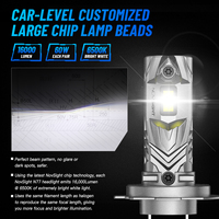 Novsight Super lumineux 60W 16000 Lumens H7 9005 9006 phare LED H11 Canbus Turbos LED pour phares de voiture A4 A3 A5 A8