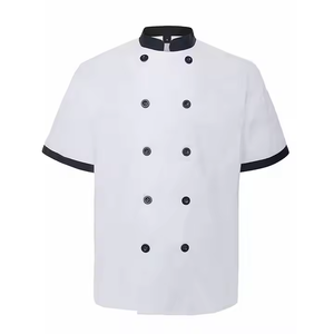 Uniforme de Chef de 100% poliéster barato para restaurante y bar unisex, abrigo de Chef, chaqueta de Chef Maestro de cocina para hombres y mujeres - Product Image 4