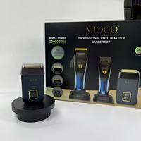 Ensemble de barbier professionnel M9651 M9653 M7051, kit de toilettage, tondeuse et coupe-bordures à moteur vectoriel 9000 tr/min, rasoir métallique à lame zéro 8000-9000 tr/min