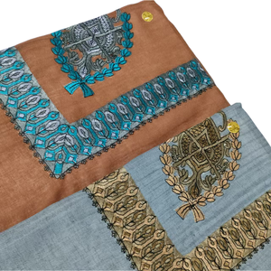 Shemagh de Lana Bordado para Hombre, Yemení, Arabia Saudita, 50x50 Pulgadas, Turbante Islámico, Keffiyeh Árabe Musulmán del Desierto, Bufanda Yashmagh, Chal - Product Image 1