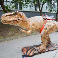 Balade électrique réaliste de taille réelle sur un dinosaure animatronique pour le parc d'attractions