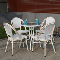 Meubles blancs de conception moderne de café de jardin pour la conversation