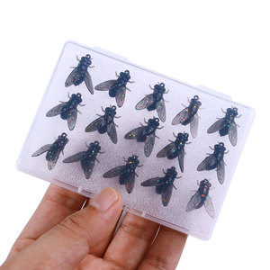 Kit de Moscas de <span class=keywords><strong>Pesca</strong></span> con <span class=keywords><strong>Mosca</strong></span>, Señuelos de <span class=keywords><strong>Pesca</strong></span> con <span class=keywords><strong>Mosca</strong></span> de Goma, de Plástico Blando Realista, Anzuelos de Púas para Lubina, Trucha y Salmón, 15 Unidades - Product Image 5