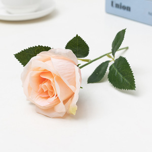 Rose artificielle à longue tige, rouge, en soie, très vendue, pour mariage et décoration intérieure - Product Image 3