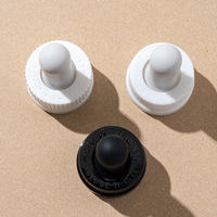 Compte-gouttes en plastique de remplacement avec marques de mesure graduées imprimées de 1,0 ml et bulbe en caoutchouc blanc pour flacons d'huiles capillaires 24/400