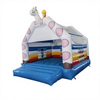 Château gonflable commercial en PVC avec filet de sécurité 3m*3m, capacité 500KG, certifié EN14960, écologique pour jardin