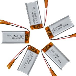 KC CE <span class=keywords><strong>BIS</strong></span> Certificats 350mAh Batterie Stylo 400mAh 450mAh Batterie Lipo Rechargeable 602040 350mAh 3.7V Batterie Lithium Polymère - Product Image 1