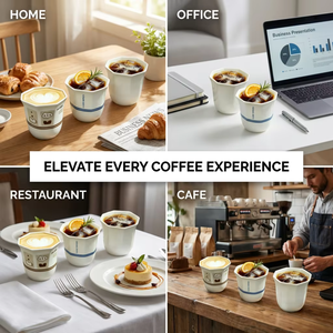 Tasse à café en céramique octogonale de 280 ml pour l'art <span class=keywords><strong>latte</strong></span>, vente en gros pour café, hôtel, restaurant, bureau - Product Image 4